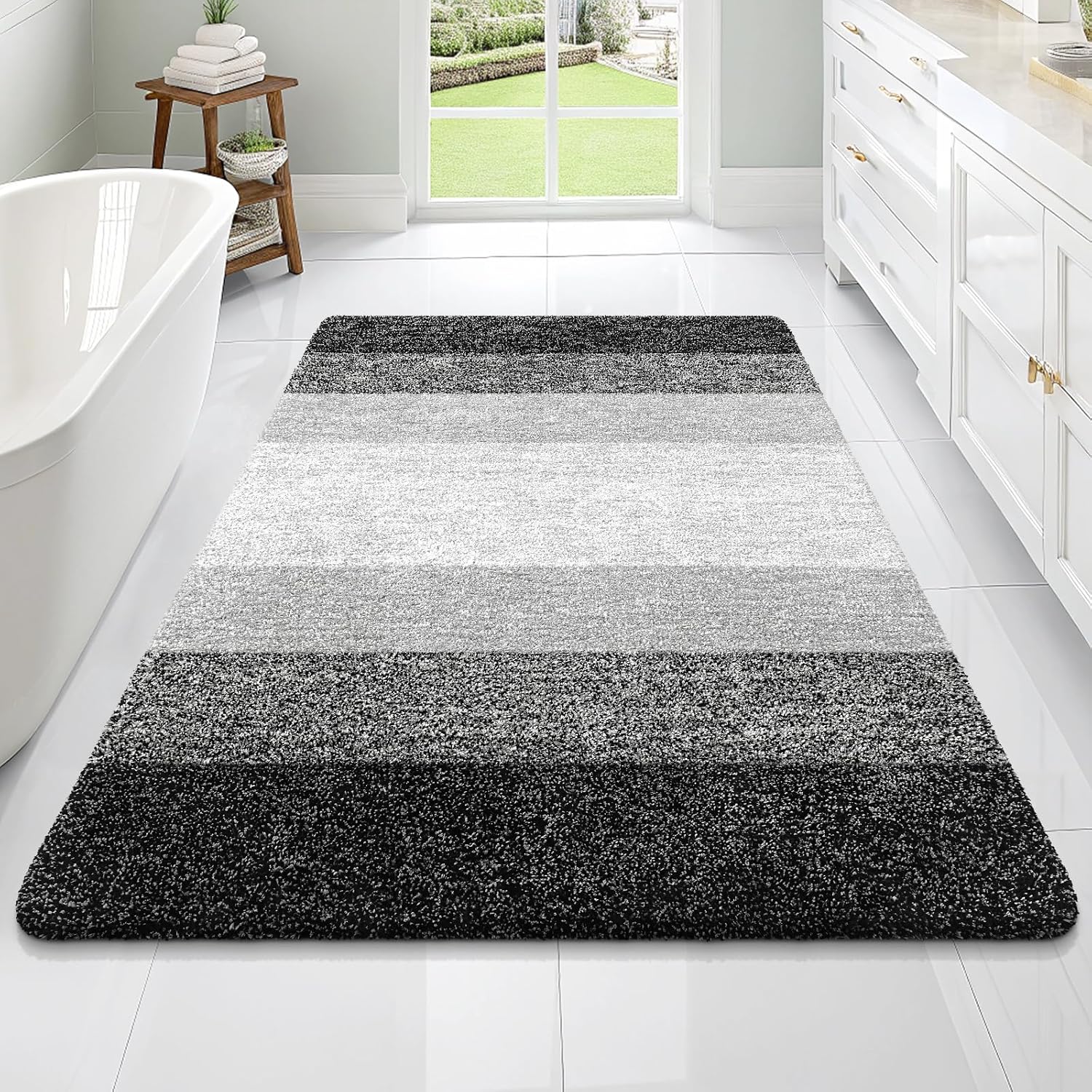 OLANLY Extra Soft Microfiber Bath Rugs Mat 70x46 for Comfort