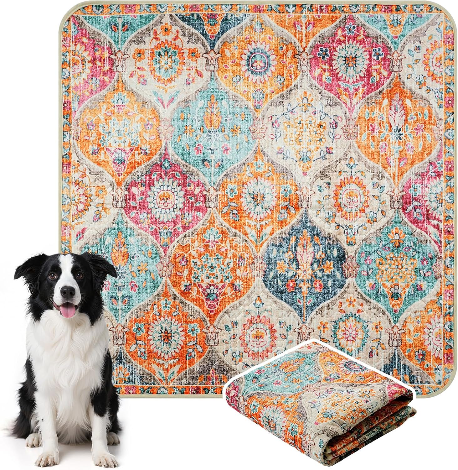 HAOCOO Washable and Reusable Pee Pads for Dogs - 6Ft x 6Ft