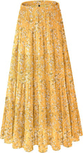Women's Chiffon White Flowy Maxi Skirt - Boho Pleated A Line check