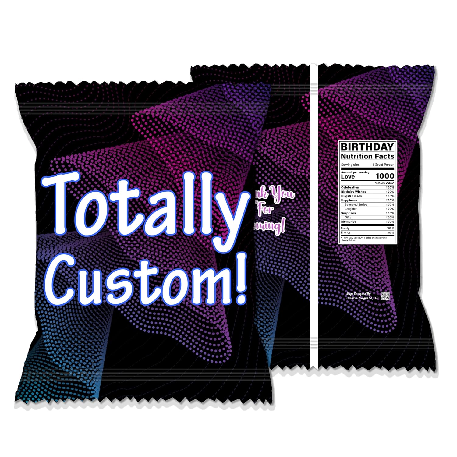 Custom Chip Bag Party Favors for Birthday Decorations