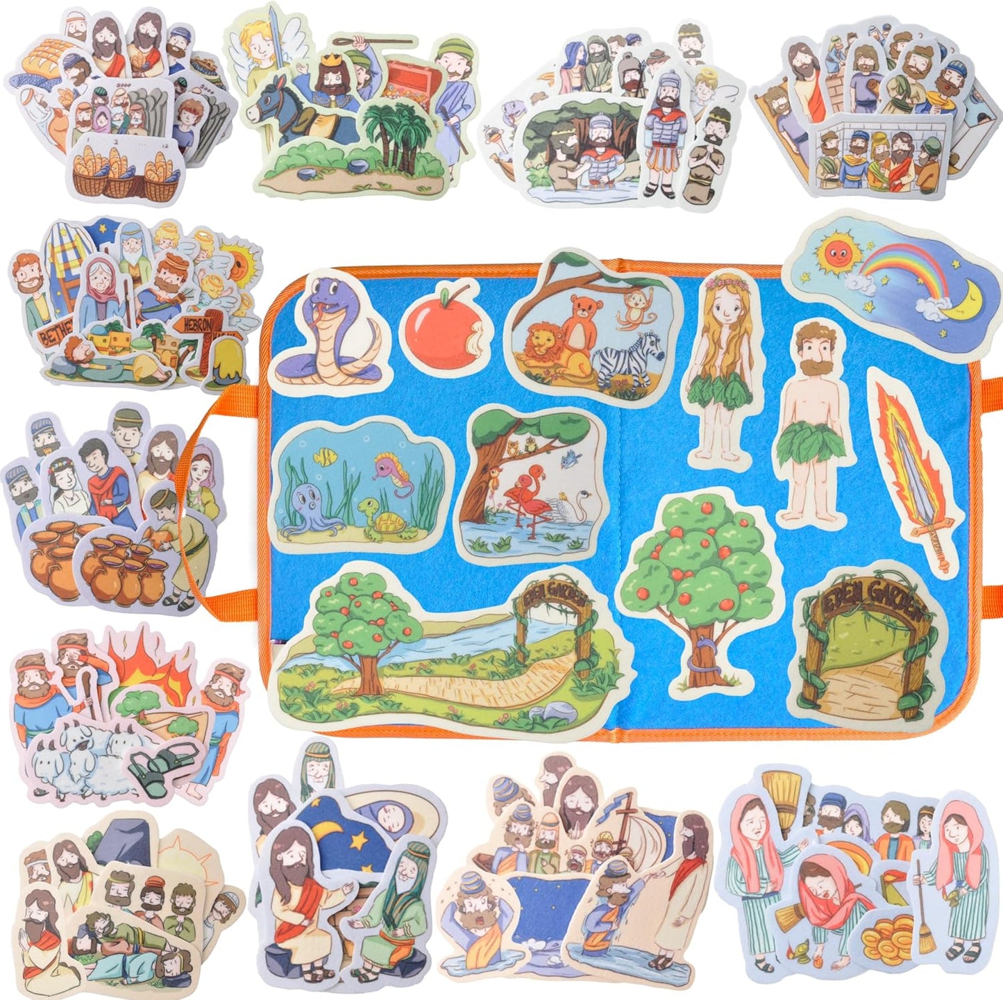 CHEFAN 12 Pack Felt Board Bible Stories for Preschool Fun