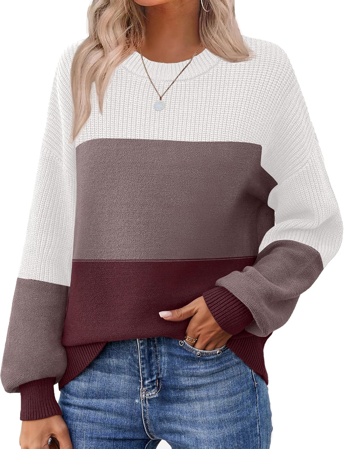 Zeagoo Women's Chunky Knit Sweater for Fall and Winter Style
