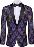 Men's Paisley Sport Coat Blazer 1 Button Tuxedo - Festive Look