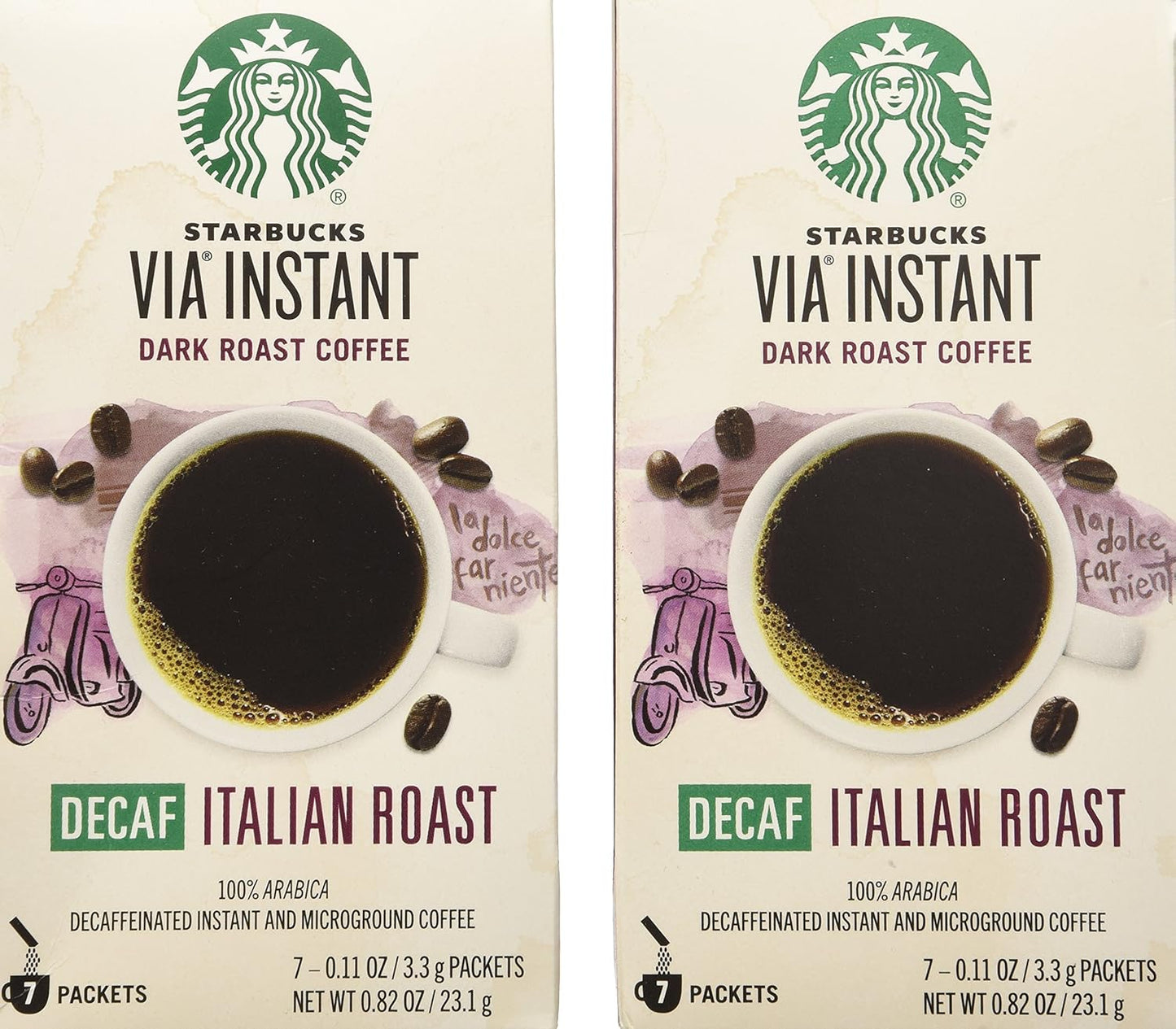 Starbucks Via Ready Brew Decaf Italian Dark Roast Instant Coffee