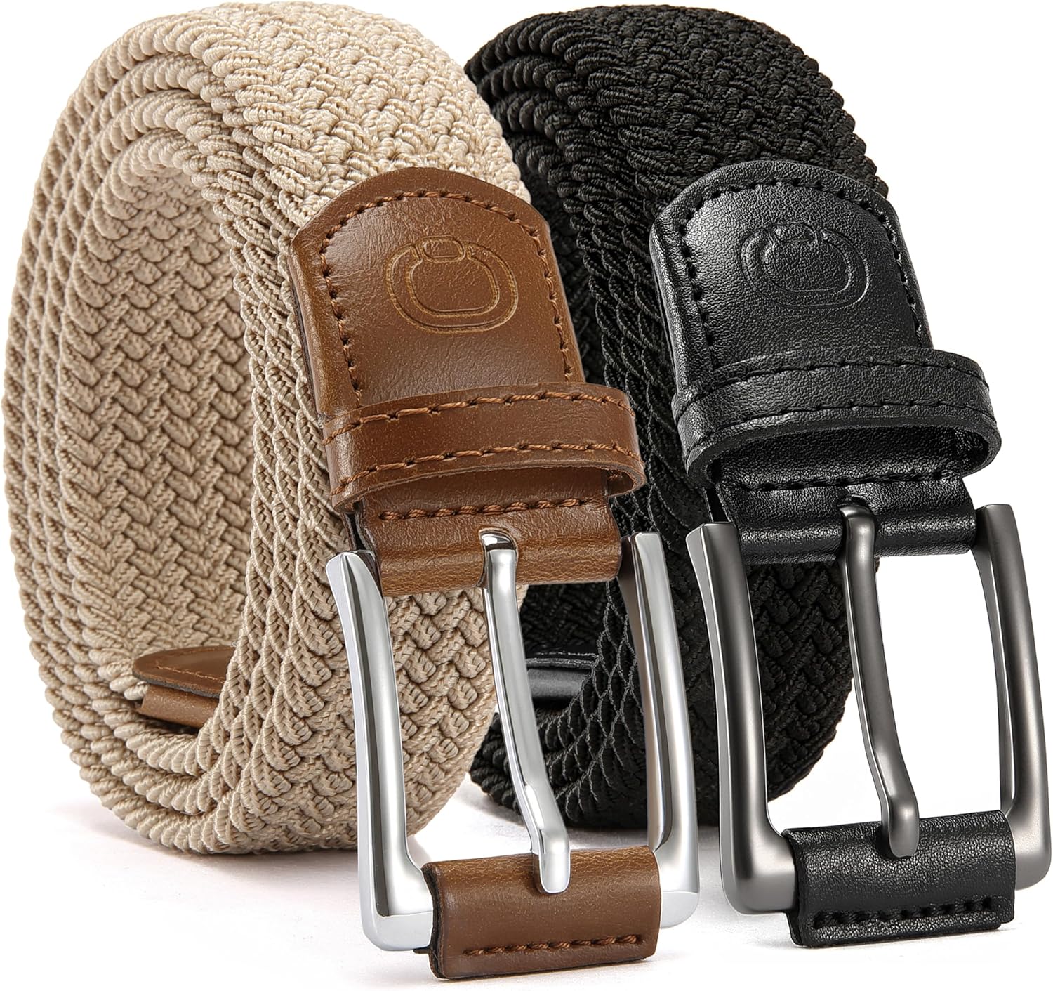 CHAOREN Stretch Belt Men 2 Pack - Perfect Fit & Comfort