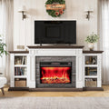 Farmhouse Electric Fireplace TV Stand Up to 90 - Remote Control