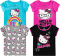 Hello Kitty Girls 4 Pack Short Sleeve Tees for Fun and Comfort