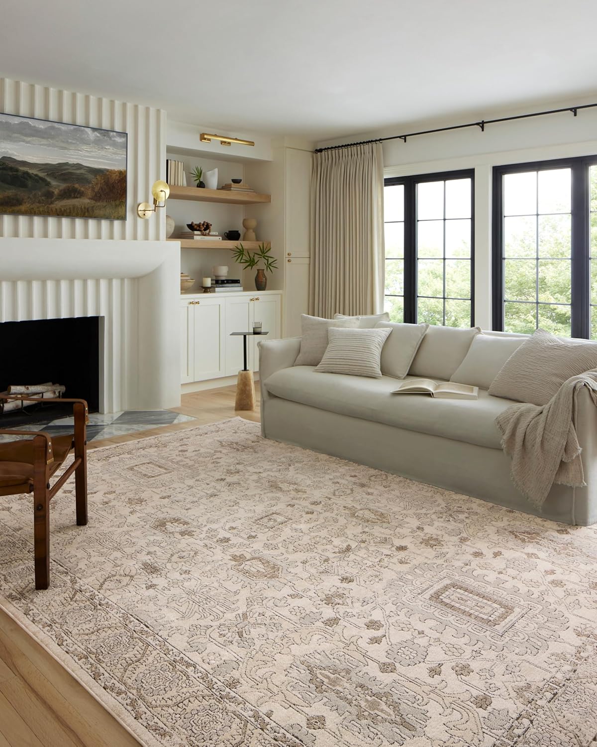 Teagan Collection Ivory/Sand Accent Rug for Modern Spaces