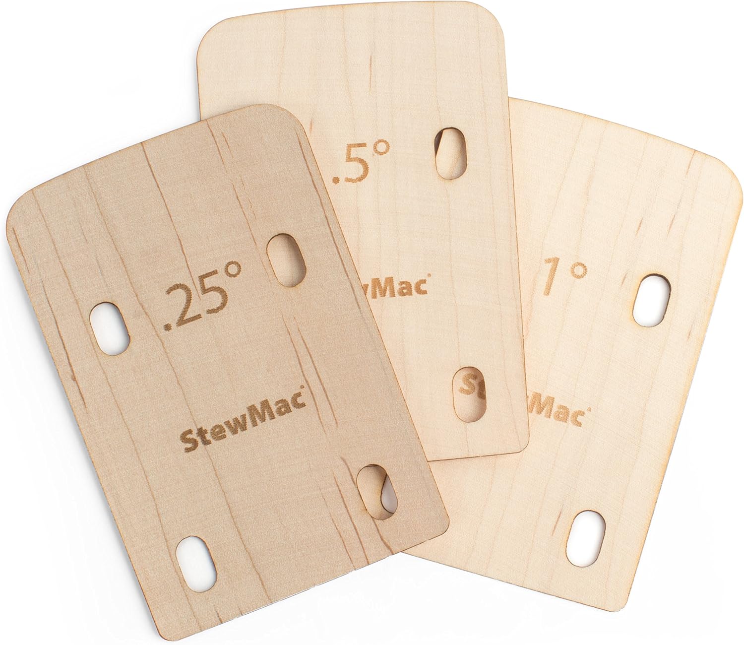 StewMac Bass Neck Shims for Bolt-on Necks, Solid Maple Set
