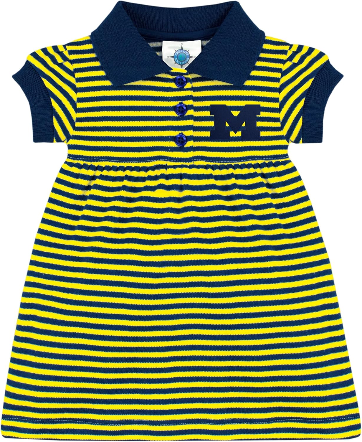 Creative Knitwear College Baby Polo Dress for Game Day Fun