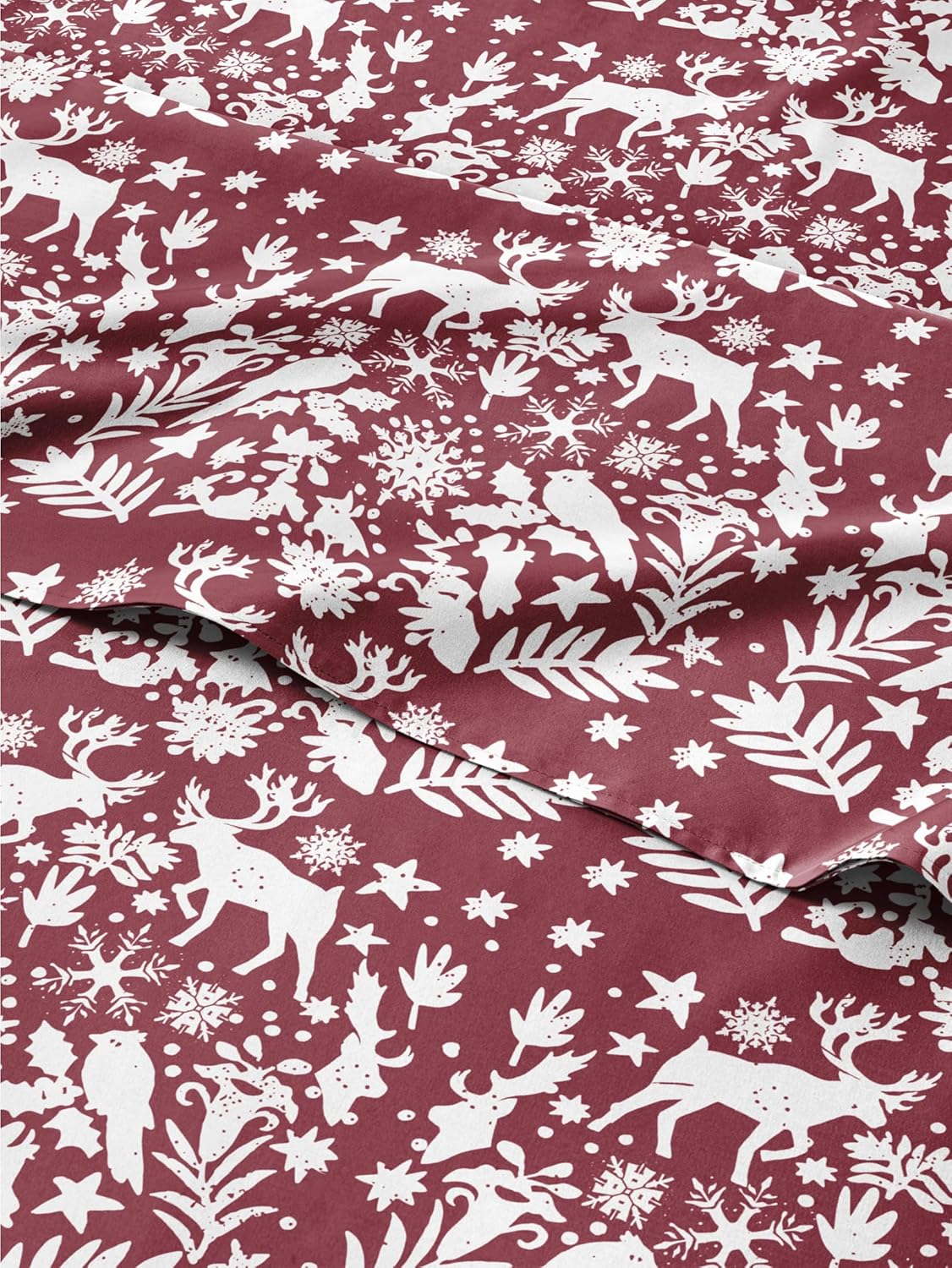 Queen Christmas Nordic Sheet Set - Comfy & Cooling Holiday Bedding