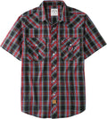 Dubinik Short Sleeve Western Shirts for Men - Classic Plaid Style