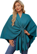 PULI Women's Elegant Shawl Wraps Soft Open Front Poncho Sweater it