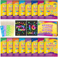 Rainbow Scratch Paper Party Favor 16 Pack - Kids Art Scratch Notebooks
