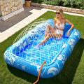 Inflatable Tanning Pool Lounger Float with Sprinkler - Large 77in x