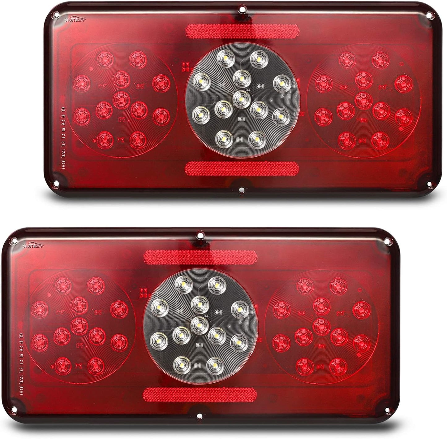 Partsam Rectangle LED Trailer Lights for RVs and Campers