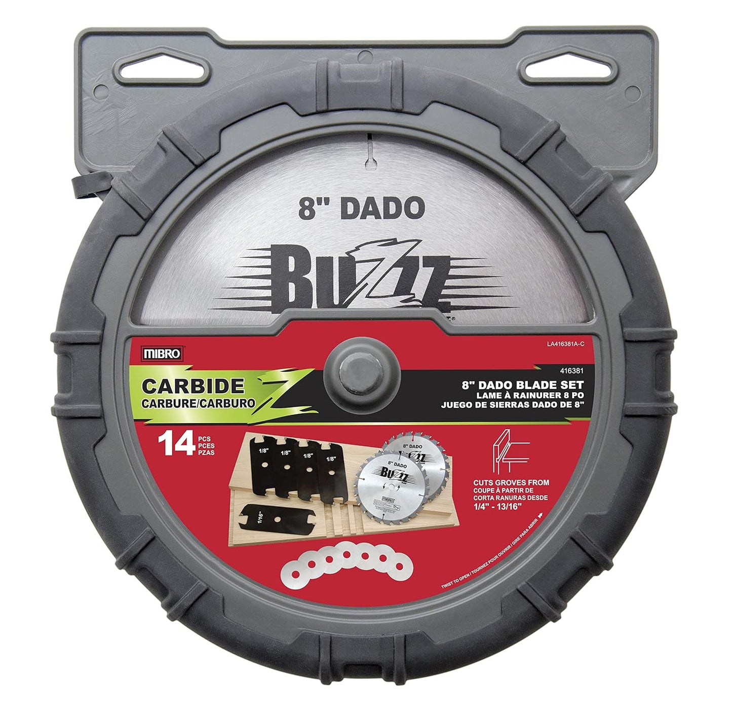 Mibro 416381 Carbide Stacking Dado Blade Set for Precision Cuts