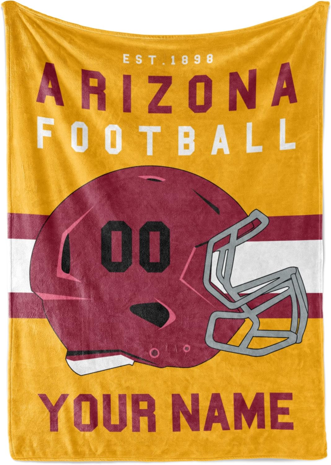 Personalized Throw Blanket for Football Fans - Custom Fleece