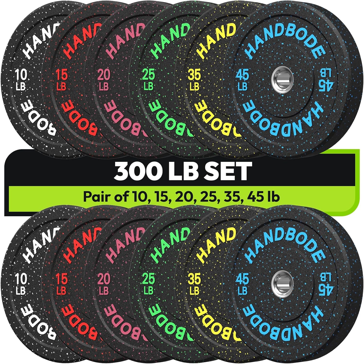 2-Inch Bumper Plates Set for Home Gym - High Bounce Weights