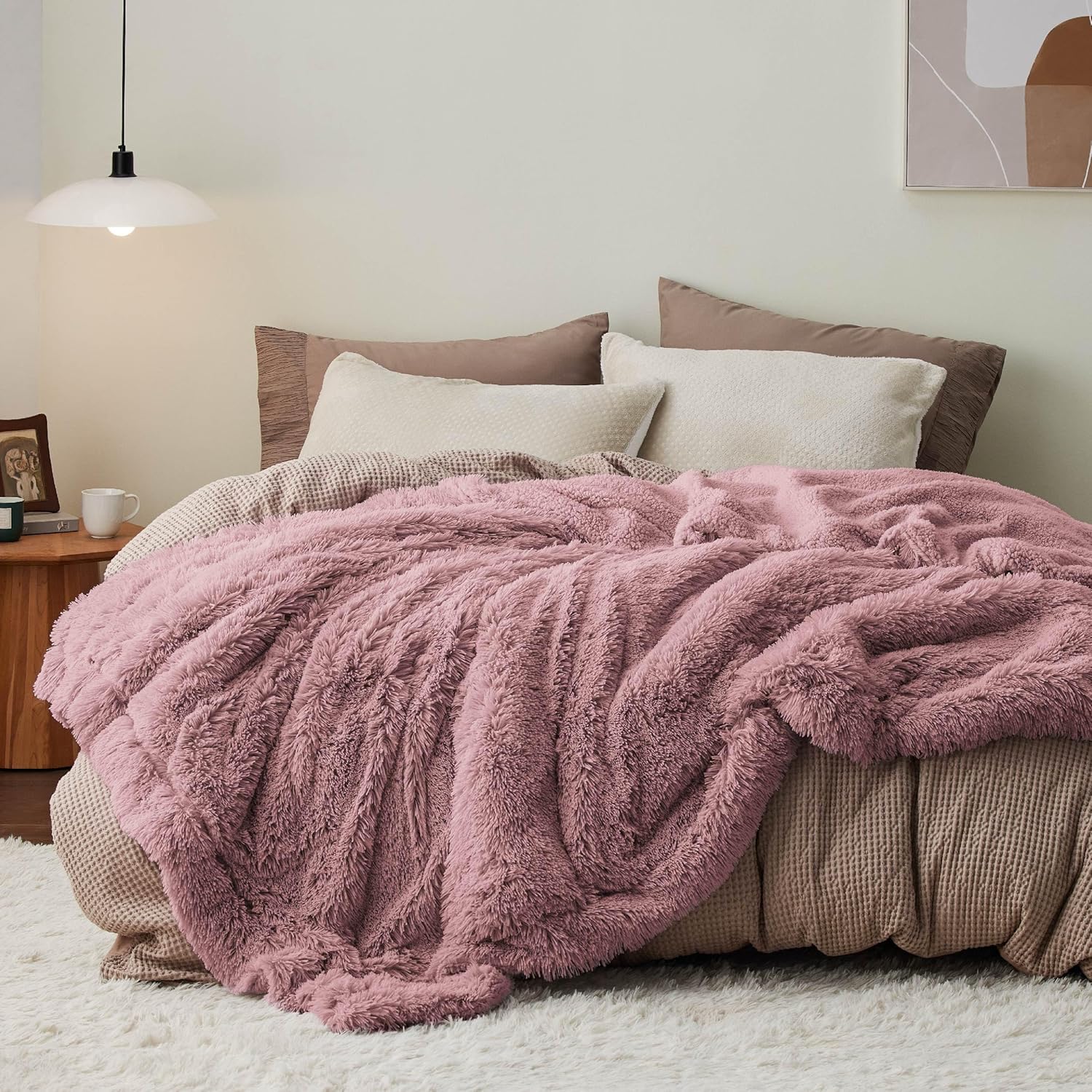 Bedsure GentleSoft Fluffy Dusty Pink Queen Size Blanket Review