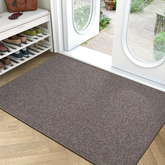 LUMI Ultra Thin Door Mat for Entryway, Non Slip Indoor Doormat