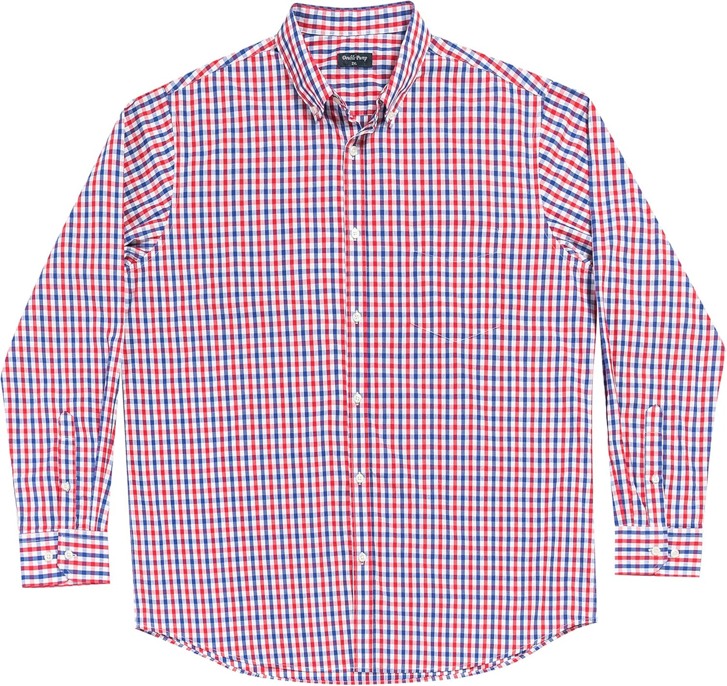 Double Pump Big and Tall Shirts for Men Long Sleeve Button Down