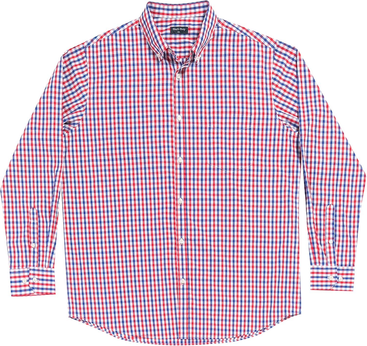 Double Pump Big and Tall Shirts for Men Long Sleeve Button Down