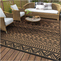 Outdoor Rug 5x8 ft Reversible Patio Rug - Waterproof, Foldable