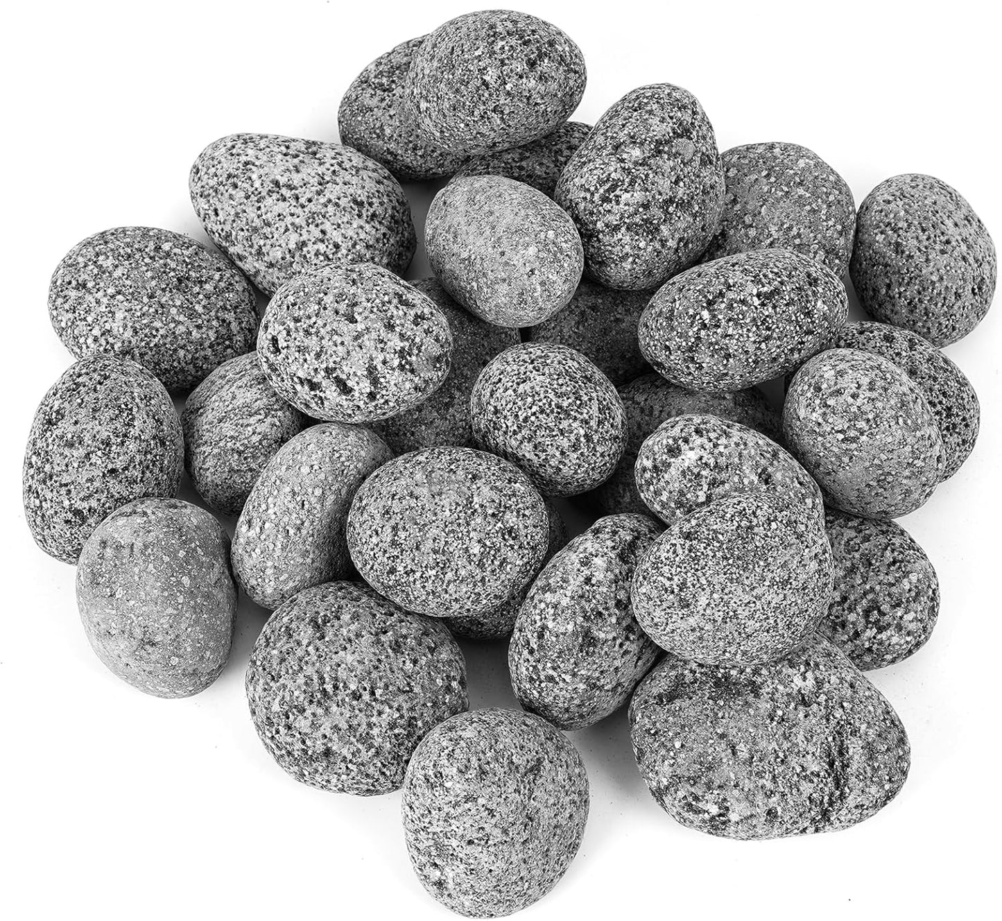 Skyflame Black Natural Tumbled Stones for Fire Pits and Gardens
