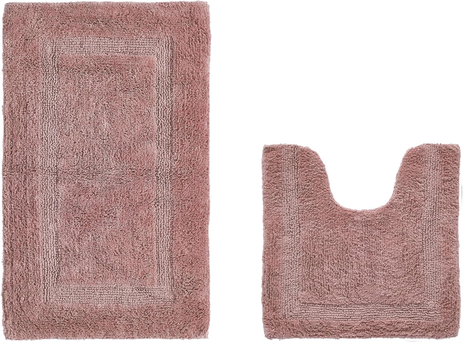 Better Trends Bath Rugs U-Shaped Contour Toilet Rugs Set