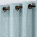 Seafoam Aqua Linen Curtains 96 in Grommet Sheer Panels - Light
