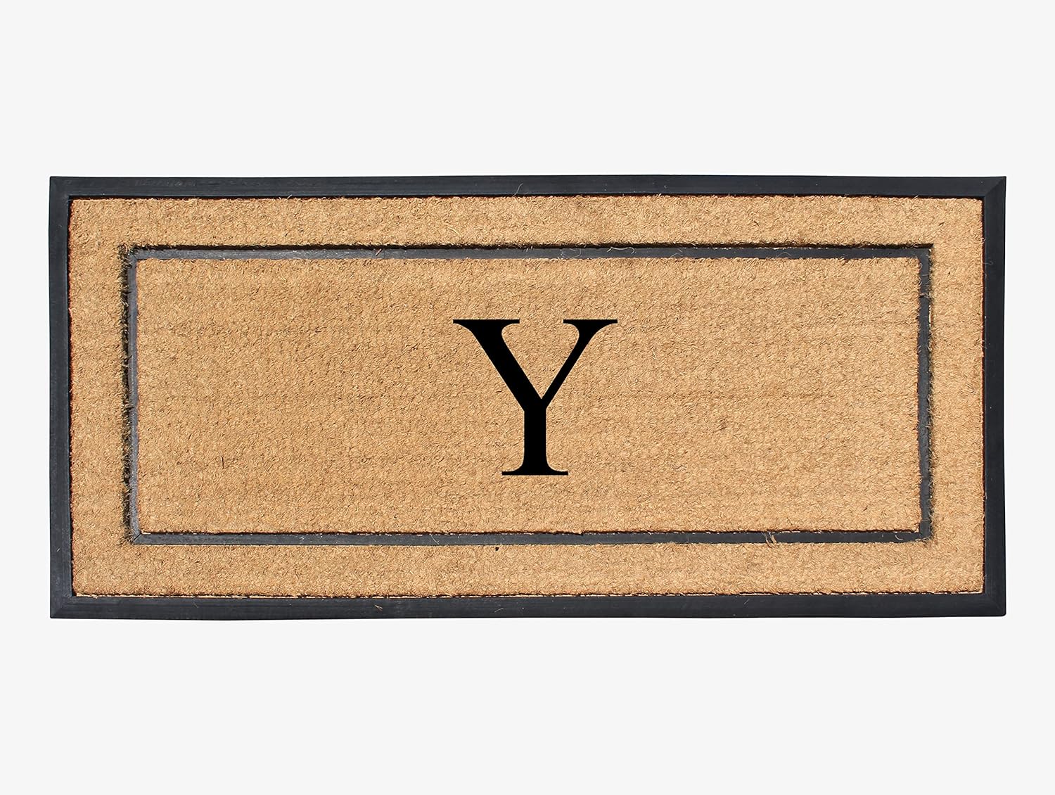 Natural Coir & Rubber Monogrammed Doormat for Heavy Duty Use