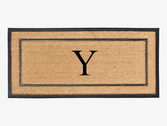 Natural Coir & Rubber Monogrammed Doormat for Heavy Duty Use