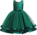 Glamulice Flower Girls Ruffles Vintage Embroidered Dress for Weddings