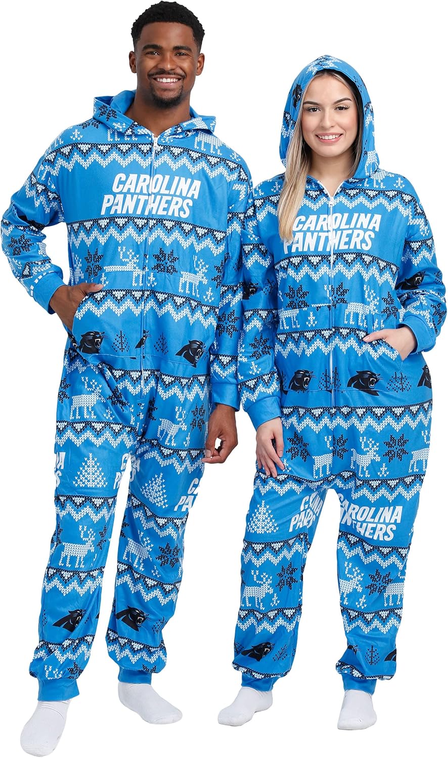 FOCO NFL Team Logo Pajamas One Piece Onsie for Ultimate Comfort