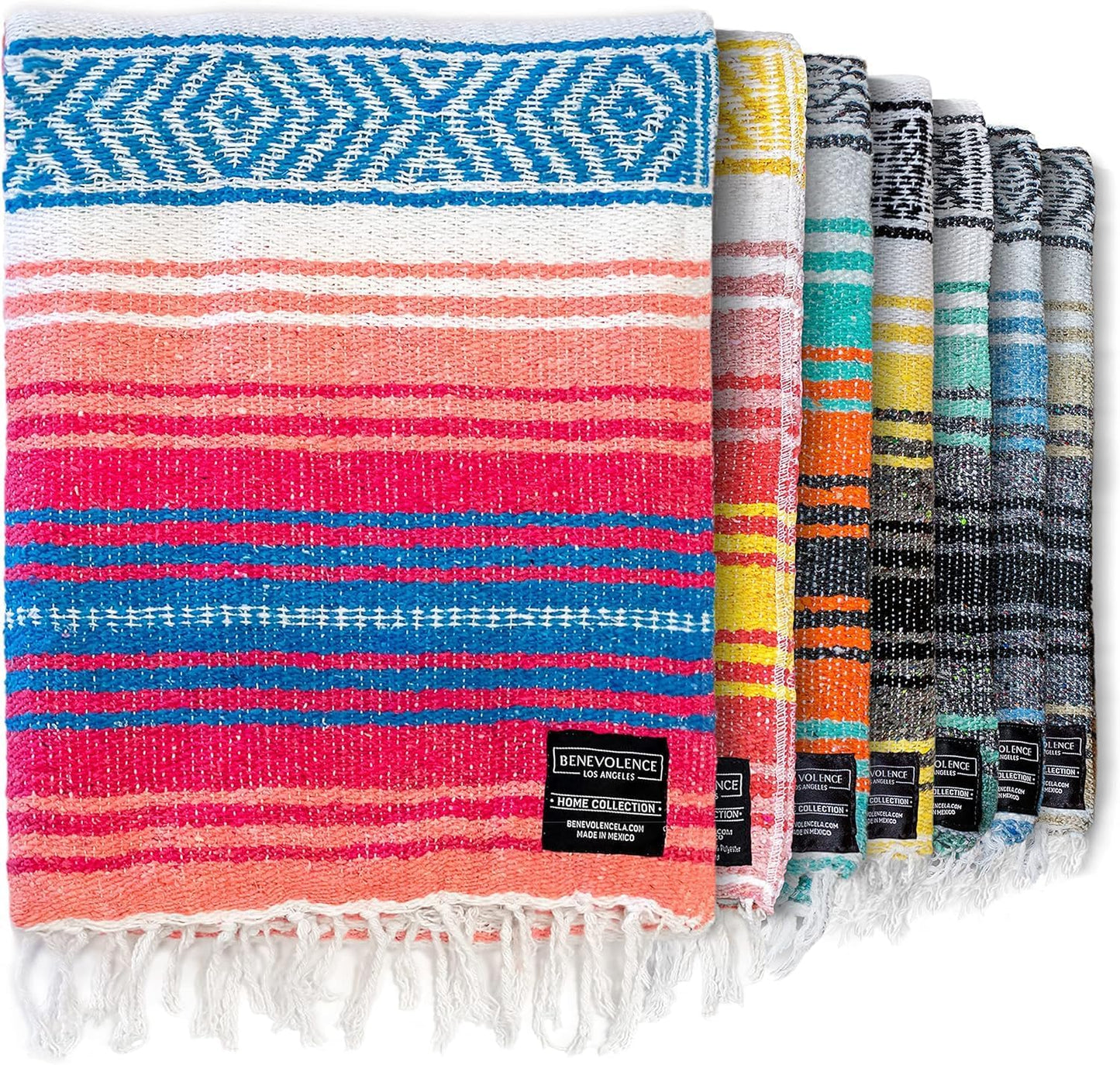 Authentic Handwoven Mexican Blanket for Versatile Use | Serape 50x70 inches