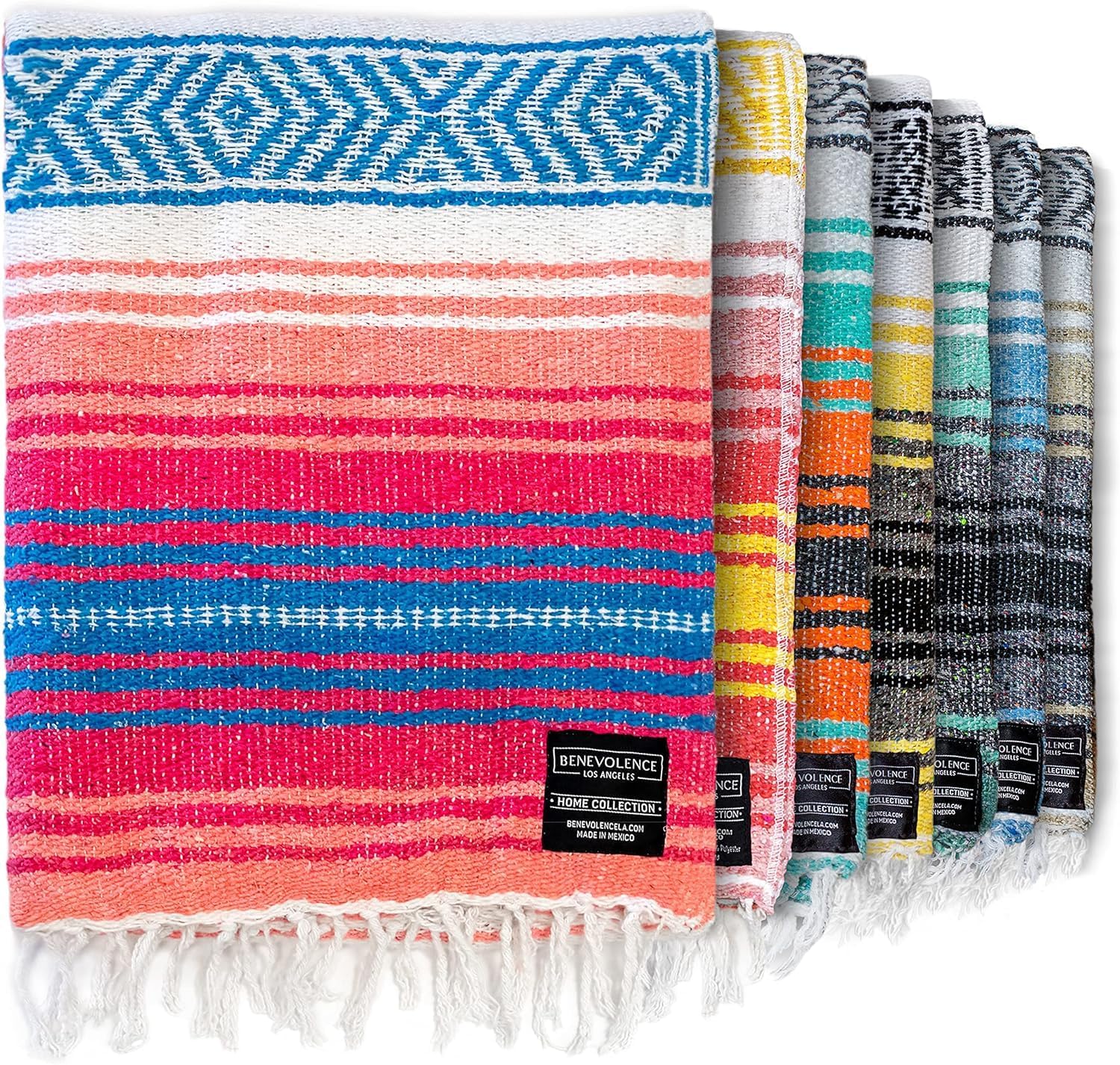 Authentic Handwoven Mexican Blanket for Versatile Use | Serape 50x70 inches