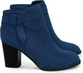 Tie Knot Chelsea Pump Ankle Boots - Comfortable Faux Suede Booties low