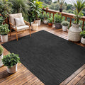 Washable Indoor Outdoor Rug 9x12 Dark Grey - Durable, Easy Care
