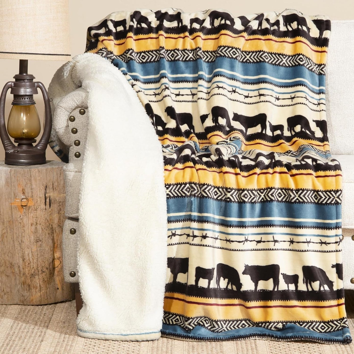 Ultra Premium Super Soft Plush Sherpa Fleece Throw Blanket