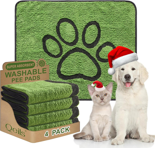 Qeils Reusable Dog Pee Pads - Super Absorbent & Leakproof