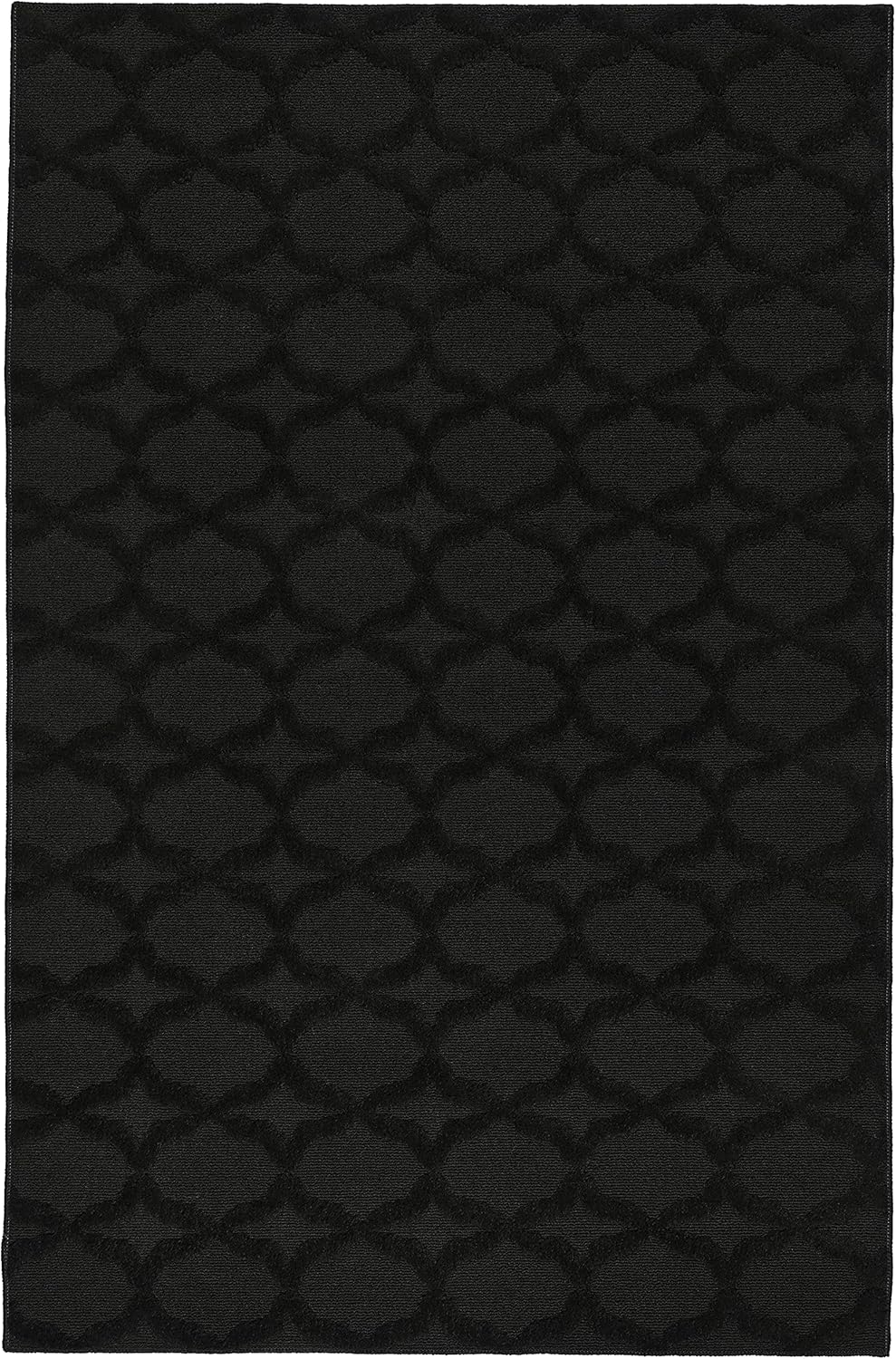 Garland Rug Sparta Non Slip 4 Ft. X 6 Ft. Black Area Rug