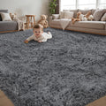 6x9 Area Rug for Living Room Ultra Soft Fluffy Shag Light Grey