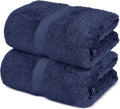 Turkish Cotton Bath Sheet Towels 2-Piece Set - Super Soft Navy