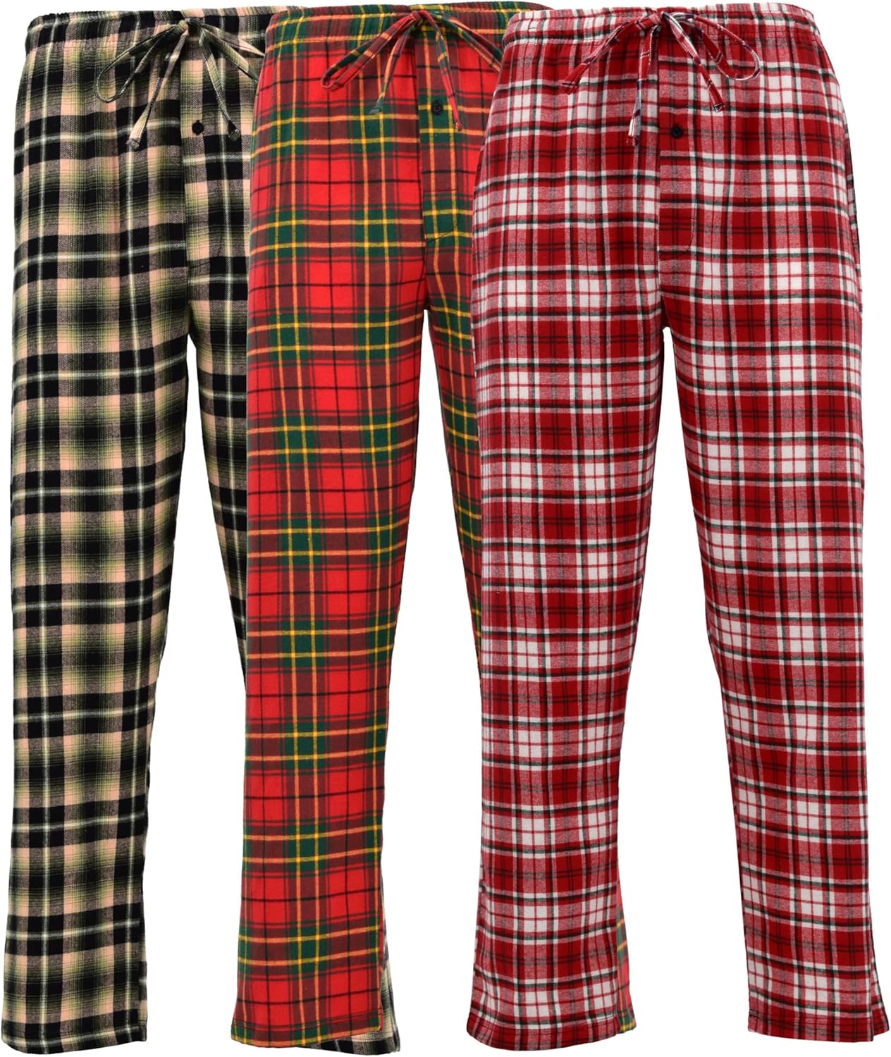 Andrew Scott Men's Cotton Flannel Fleece Pajama Lounge Pants
