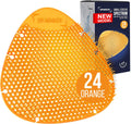Urinal Screen Deodorizer 24 Pack - Long-Lasting Orange Freshness