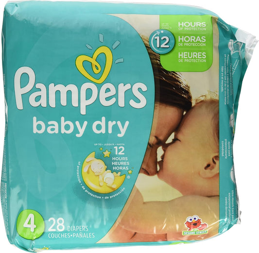 Pampers Baby Dry Size 4 Diapers - 28 ct | Overnight Protection