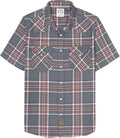 Viscose Bamboo Plaid Pearl Snap Western Shirt for Men - Comfortable