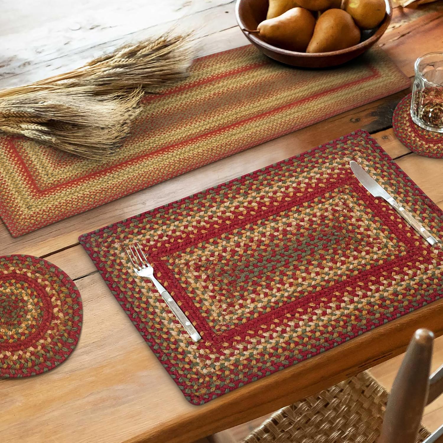 Cider Barn Long Table Runner - Handcrafted Jute for Rustic Decor