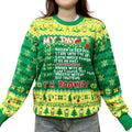 Kozmoz Inspire My Day I'm Booked Christmas Sweater - Funny Ugly Knit